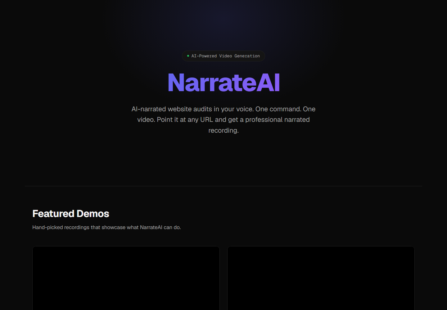 Narrate AI — Voiced Client Reporting Dashboard